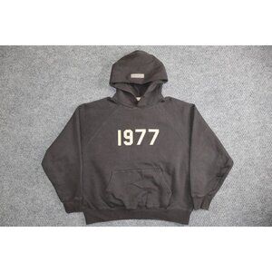 Fear of God Essentials 1977 Iron Hoodie Men’s Small Brown Sweatshirt Pullover